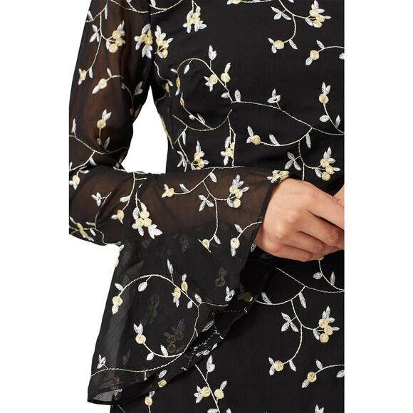 La Maison Talulah Night Spark Floral Chiffon Mini Dress Size XL - Picture 4 of 9